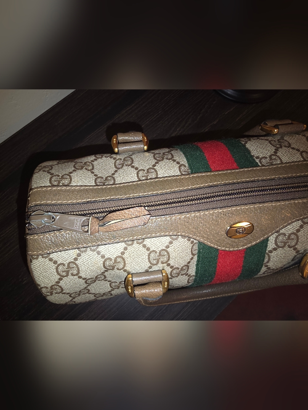 Gucci Accessory Collection Supreme Boston Bag, Brown - Picture 7 of 13